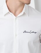 ARMANI EXCHANGE Риза със стандартна кройка и бродирано лого Бял