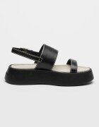 ARMANI EXCHANGE Сандали с равна платформа Черен