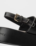 ARMANI EXCHANGE Сандали с равна платформа Черен