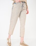 ARMANI EXCHANGE Скъсени дънки с висока талия Син/Мръснобял