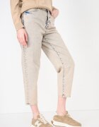 ARMANI EXCHANGE Скъсени дънки с висока талия Син/Мръснобял