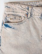 ARMANI EXCHANGE Скъсени дънки с висока талия Син/Мръснобял