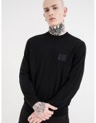 ARMANI EXCHANGE Слим пуловер с вълна с лого - Черен