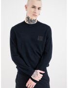 ARMANI EXCHANGE Слим пуловер с вълна с лого - Ултрамарин синьо