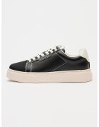 ARMANI EXCHANGE Спортни обувки от еко кожа - Черен/Мръснобял