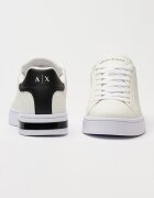 ARMANI EXCHANGE Спортни обувки от еко кожа с монограм Черен/Бял