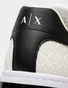 ARMANI EXCHANGE Спортни обувки от еко кожа с монограм Черен/Бял