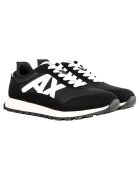 ARMANI EXCHANGE Спортни обувки от синтетика с мрежеста материя и лого - Бял/Черен
