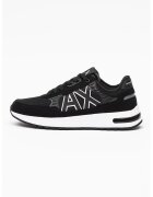 ARMANI EXCHANGE Спортни обувки с мрежести зони - Бял/Черен/Сиво-кафяв