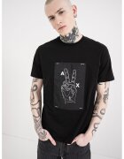ARMANI EXCHANGE Стандартна тениска с фигурален принт - Бял/Черен