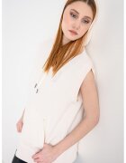 ARMANI EXCHANGE Свободно худи без ръкави - Крем/Сребрист