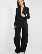 ARMANI EXCHANGE Свободно сако с двойни ревери Черен