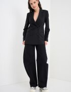 ARMANI EXCHANGE Свободно сако с двойни ревери Черен