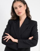 ARMANI EXCHANGE Свободно сако с двойни ревери Черен