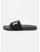 ARMANI EXCHANGE Текстилни чехли с лого - Черен/Мръснобял