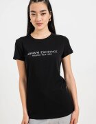 ARMANI EXCHANGE Тениска с лого - Черен