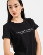 ARMANI EXCHANGE Тениска с лого - Черен