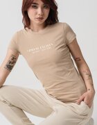 ARMANI EXCHANGE Тениска с лого Златист/Бежов