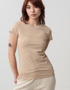 ARMANI EXCHANGE Тениска с лого Златист/Бежов