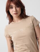 ARMANI EXCHANGE Тениска с лого Златист/Бежов