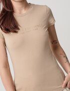 ARMANI EXCHANGE Тениска с лого Златист/Бежов