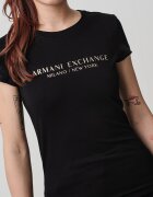 ARMANI EXCHANGE Тениска с лого Златист/Черен