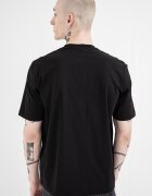 ARMANI EXCHANGE Тениска с овално деколте и графика Черен/Мръснобял