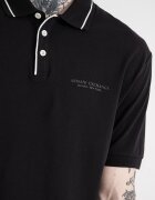 ARMANI EXCHANGE Тениска с яка Черен