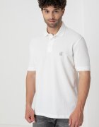 ARMANI EXCHANGE Тениска с яка и лого Мръснобял