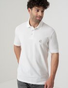 ARMANI EXCHANGE Тениска с яка и лого Мръснобял