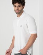 ARMANI EXCHANGE Тениска с яка и лого Мръснобял