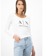 ARMANI EXCHANGE Вталена блуза с лого