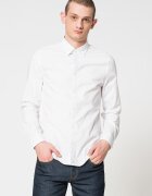 ARMANI EXCHANGE Вталена риза от памук Бял
