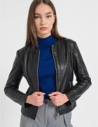 ARMANI EXCHANGE Яке от еко кожа Черен