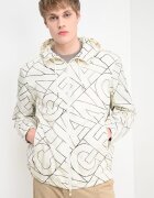 ARMANI EXCHANGE Яке с качулка и лого Слонова кост/Черен