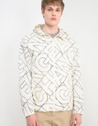 ARMANI EXCHANGE Яке с качулка и лого Слонова кост/Черен