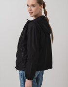 ARMANI EXCHANGE Яке с качулка и паднали ръкави Черен