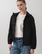 ARMANI EXCHANGE Яке с качулка и паднали ръкави Черен