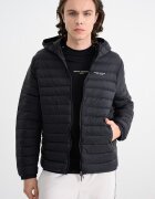 ARMANI EXCHANGE Зимно яке с качулка и джобове Черен