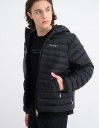 ARMANI EXCHANGE Зимно яке с качулка и джобове Черен