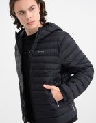 ARMANI EXCHANGE Зимно яке с качулка и джобове Черен