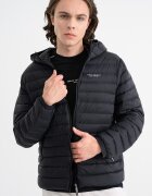ARMANI EXCHANGE Зимно яке с качулка и джобове Черен