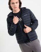 ARMANI EXCHANGE Зимно яке с качулка и джобове Ултрамарин синьо