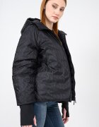 ARMANI EXCHANGE Зимно яке с монограм и цепки за палеца Черен
