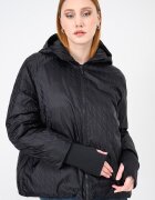 ARMANI EXCHANGE Зимно яке с монограм и цепки за палеца Черен