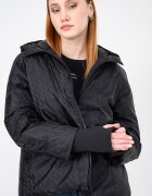 ARMANI EXCHANGE Зимно яке с монограм и цепки за палеца Черен