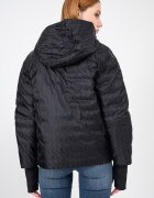 ARMANI EXCHANGE Зимно яке с монограм и цепки за палеца Черен