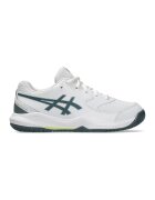 Asics Тенис обувки Gel-Dedicate 8 от еко кожа - Бял/Тъмнозелен