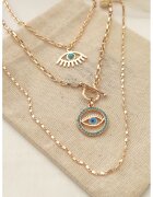 Atelier Miu Колие на редове с висулка със синьо око
