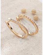 Atelier Miu Кръгли обеци с цирконий